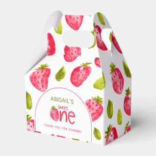 Strawberry First Birthday Favour Box