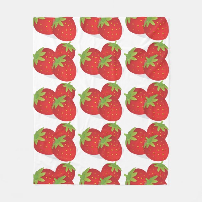strawberry fleece blanket (Front)