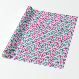 Strawberry Floral: Pink Berry Seamless. Wrapping Paper
