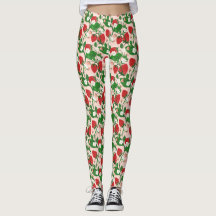 Strawberry & Floral Vine Leggings