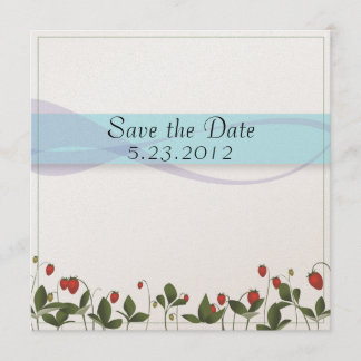 Strawberry Flowers Save The Date