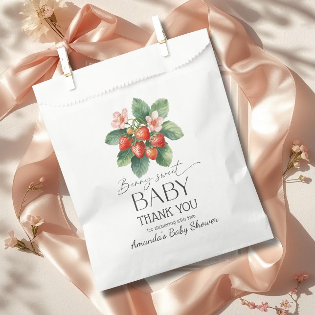 Strawberry Fresh Market Berry Sweet Baby Shower Favour Bags (Creator Uploaded)