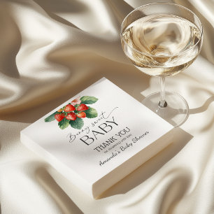 Strawberry Fresh Market Berry Sweet Baby Shower Napkin