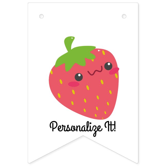 Strawberry Friend Bunting (First Flag)