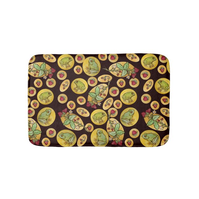 Strawberry Frogs Forever                           Bath Mat (Front)