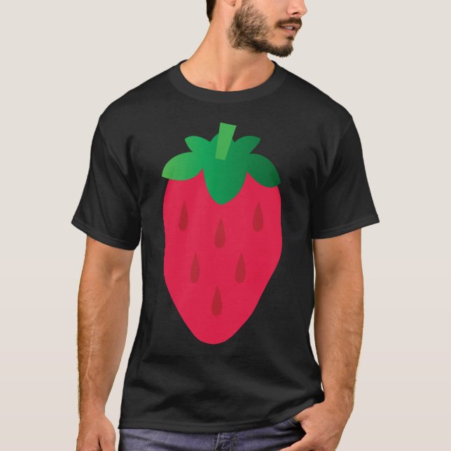 Strawberry Fruit Art T-Shirt (Front)