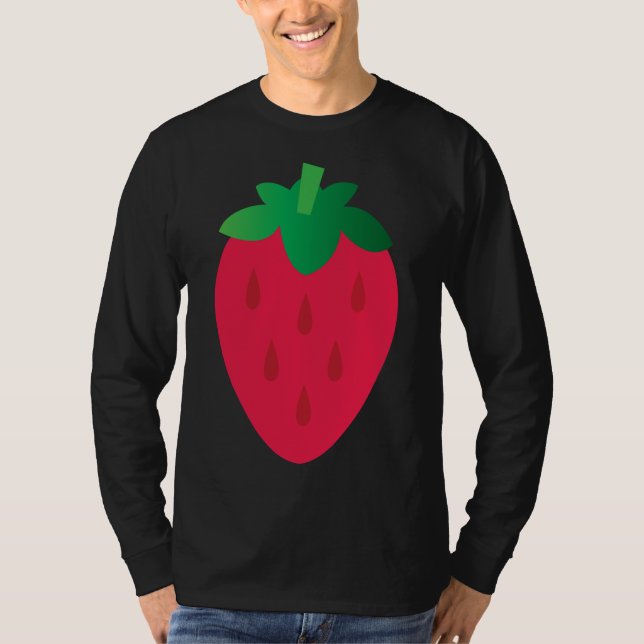 Strawberry Fruit Art T-Shirt (Front)