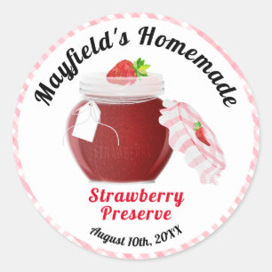 Strawberry Fruit Canning Jam Jar Label