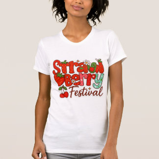 Strawberry Fruit festival|Strawberry love png|Stra T-Shirt