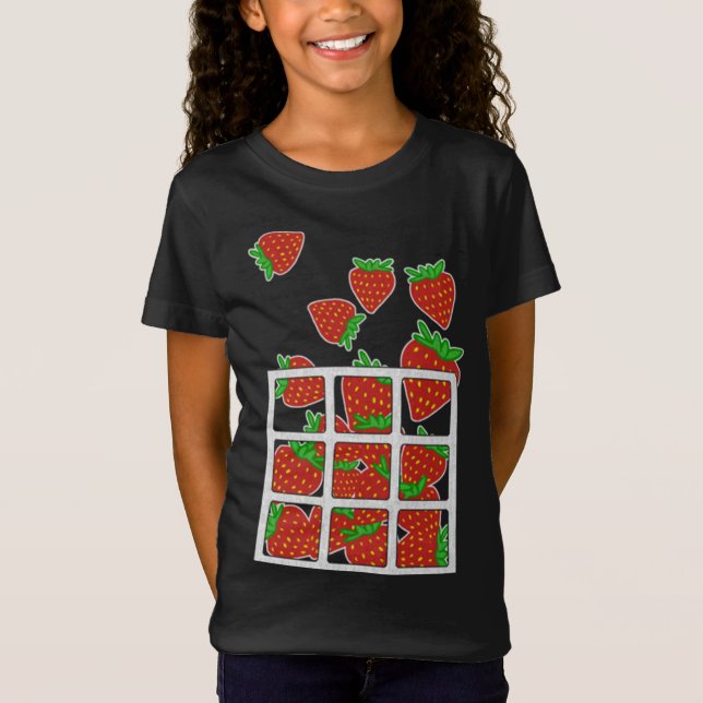 Strawberry fruit lover and vegan design T-Shirt (Front)