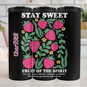 Strawberry Fruit of the Spirit Graphic Thermal Tumbler