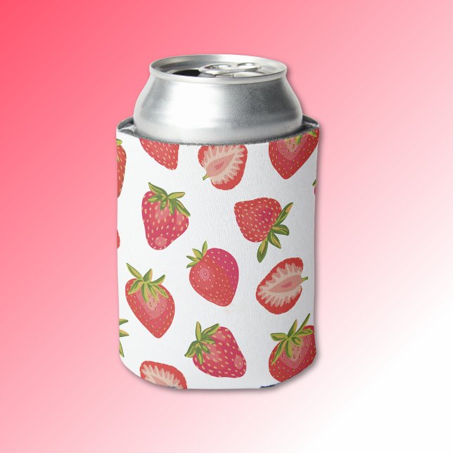Strawberry Fruit Pattern Can Cooler (Creator Uploaded)