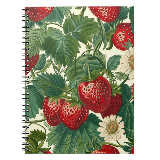 Strawberry Fruit Pattern  Notebook (Front)