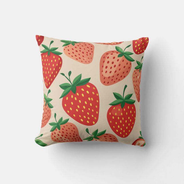 Strawberry, fruit pictures cushion (Front)