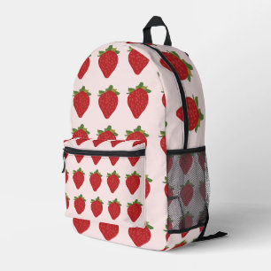 Strawberry Fruit Summer Strawberries Printed Backpack