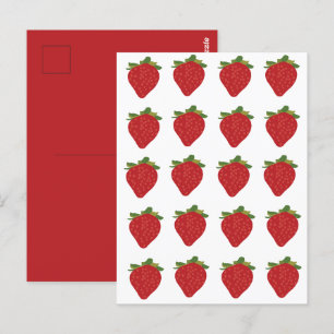 Strawberry Fruit Sweet Summer Strawberries Postcard