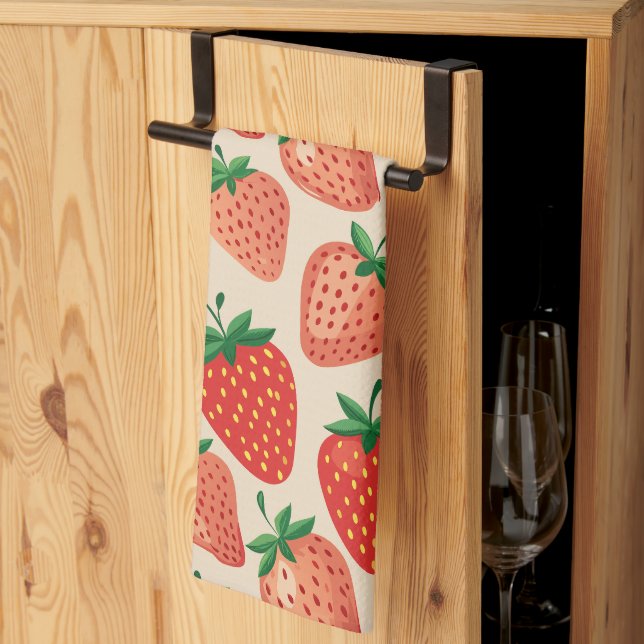 STRAWBERRY FRUIT TEA TOWEL (Thirds Fold)
