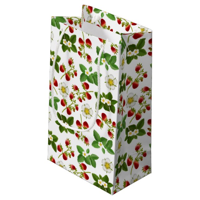 Strawberry Fruit with Flowers Gift Bag (Back Angled)