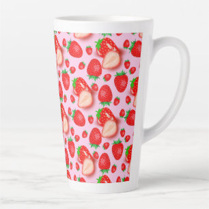 Strawberry Fruity Pattern Latte Mug
