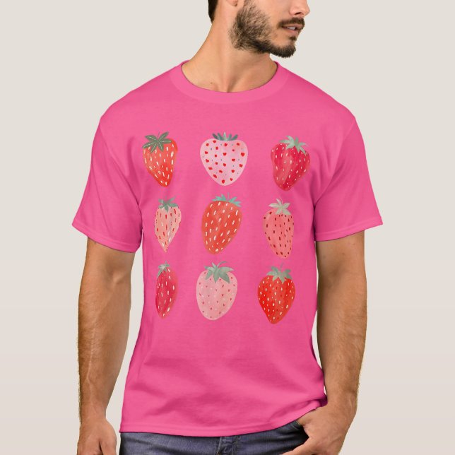 Strawberry Funny Hawaii Summer Vacation Beach Fami T-Shirt (Front)