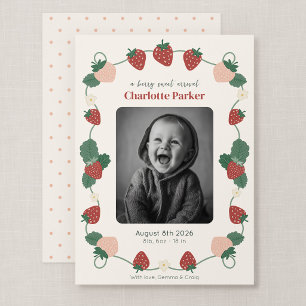 Strawberry Garden Berry Sweet Baby Announcement