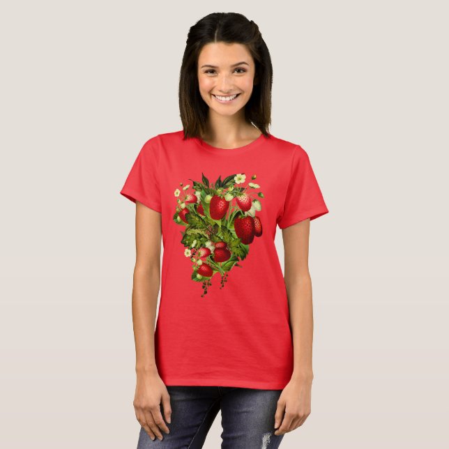 Strawberry Garden Designer T-Shirt (Front Full)