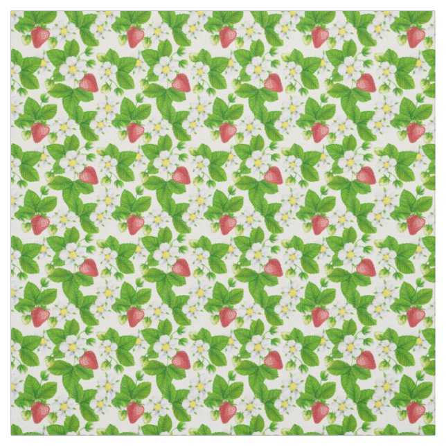 Strawberry garden fabric (Swatch)