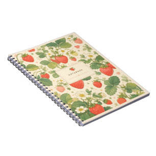 Strawberry Garden Floral Notebook