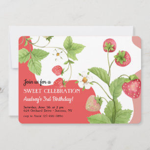 Strawberry Garden Invitation
