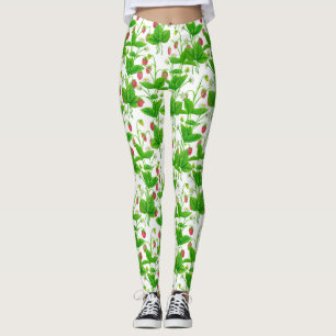 Strawberry garden leggings
