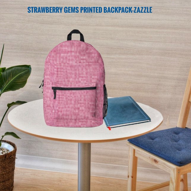 Strawberry Gems Printed Backpack (Creator Uploaded)