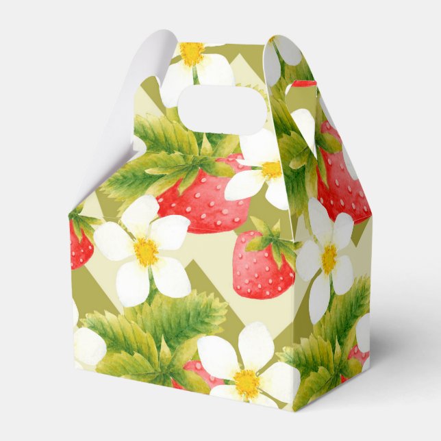 Strawberry Gift Favour Box (Front Side)