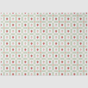 Strawberry Gingham Berry Themed Tissue Paper
