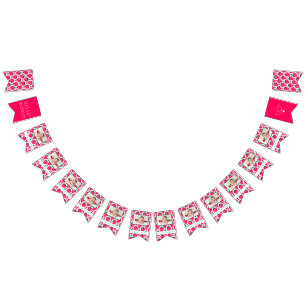 Strawberry Girl 1st Birthday Milestones Photos Bunting