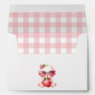 Strawberry Girl Berry Sweet Baby Shower Envelope