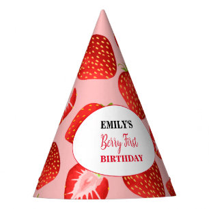 Strawberry Girl Birthday Party Party  Berry Sweet  Hat