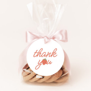 Strawberry Girls 1st Birthday  Favour Tags