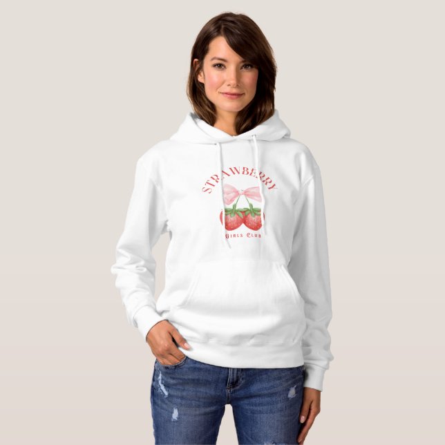 Strawberry Girls Club Aesthetic  Hoodie (Front Full)