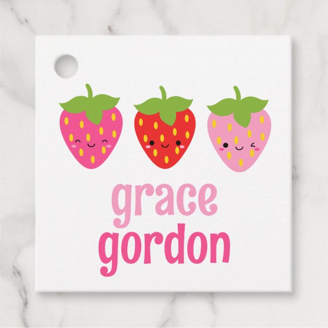 Strawberry Girls Gift Tags (Front)
