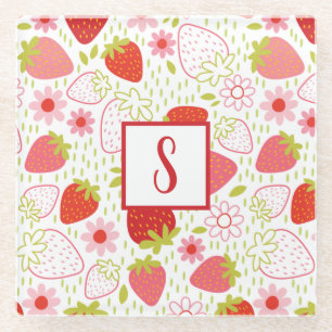 Strawberry Glass Coaster