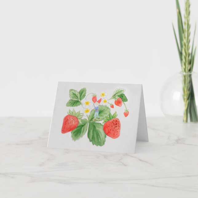 Strawberry Gnome card (Front)