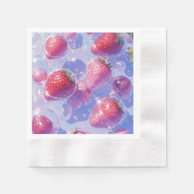 Strawberry Grape Splash Napkin (Front)