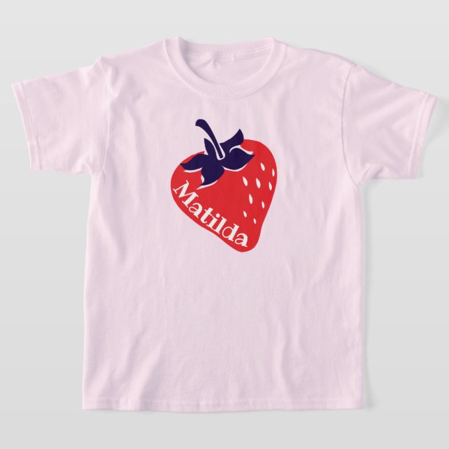 Strawberry graphic name t-shirt (Laydown)