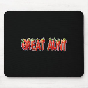 Strawberry Great Aunt Birthday Party Mouse Pad