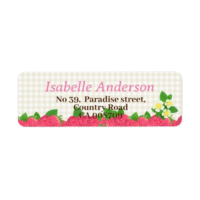 Strawberry Green Gingham (Front)