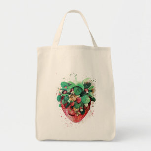 Strawberry Grocery Tote Bag