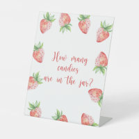 Strawberry - guess how many candies Poster