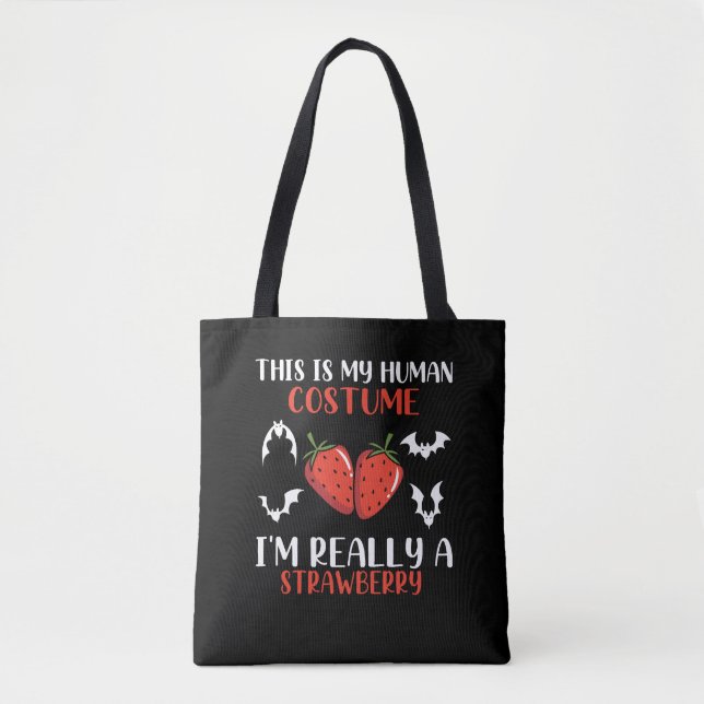 Strawberry Halloween Costume Tote Bag (Front)