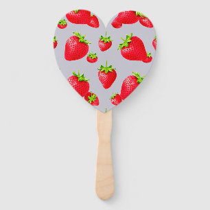strawberry hand fan