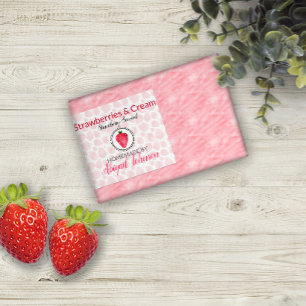 Strawberry Handmade Homemade Soap   Gift Label
